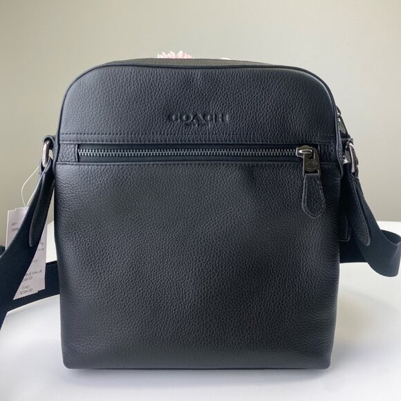 Coach 4011 Houston Flight Smooth Leather Bag in Black - Picture 1 of 7